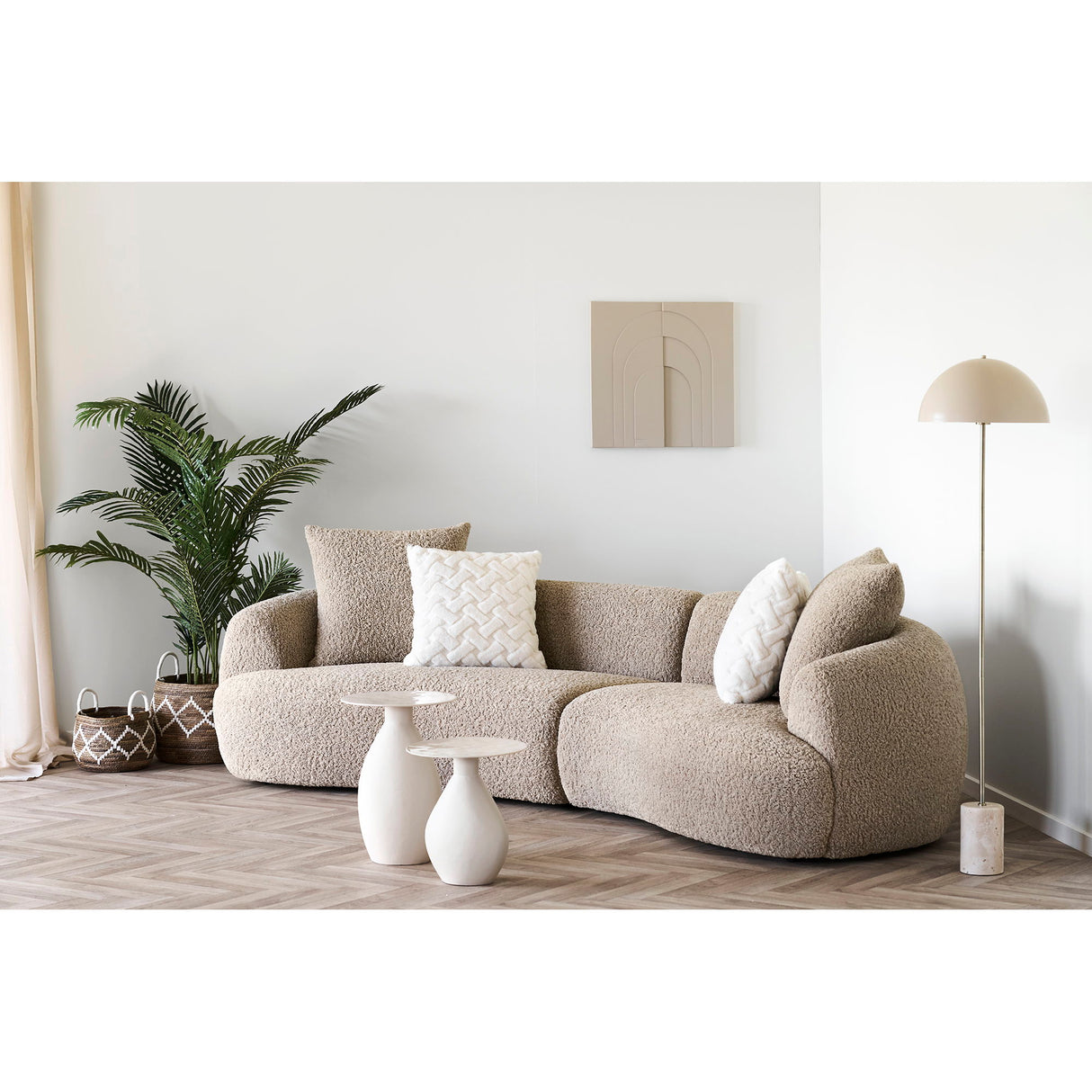 Stehleuchte – Marmorsockel, Stahlgestell, 155 cm Höhe - Sheffield | House Nordic