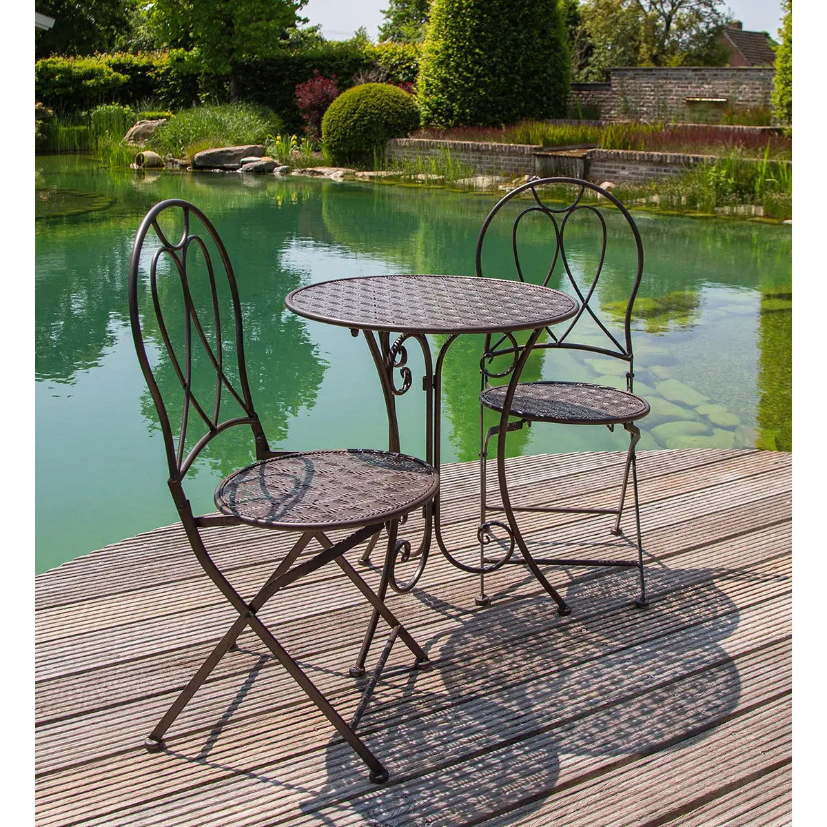 Bistroset – Zeitlose Eleganz, Exklusive Metalloptik, Anspruchsvolles Design, 93 cm - Shell | Gilde