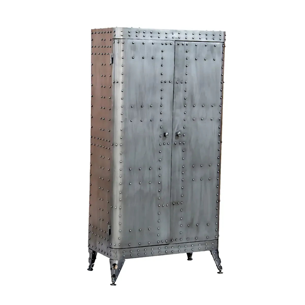 Schrank – Markante Metalloptik, Recyceltes Material, Hohe Präsenz, 181 cm - Aviation | Gilde