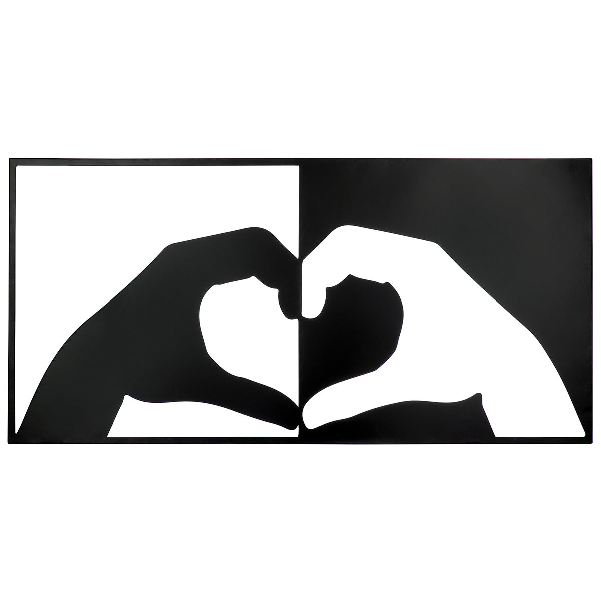 Wandrelief – Herz Motiv, Hände Silhouette, Zweiteiliges Design - Heart | Gilde