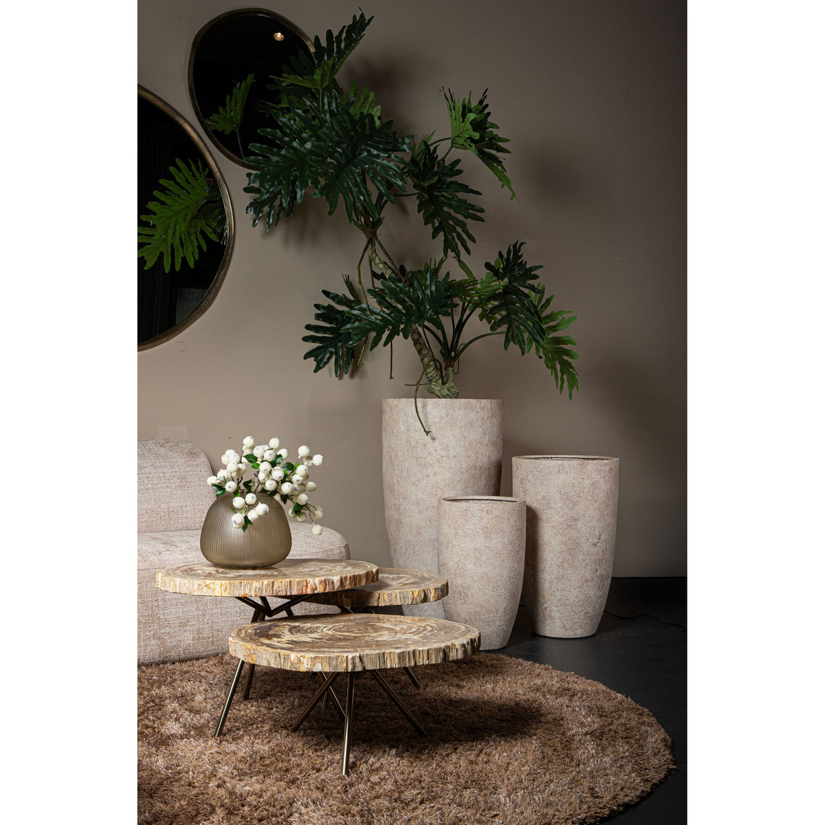 Tree green with fig tree, in a pot and made of plastic, L | PTMD