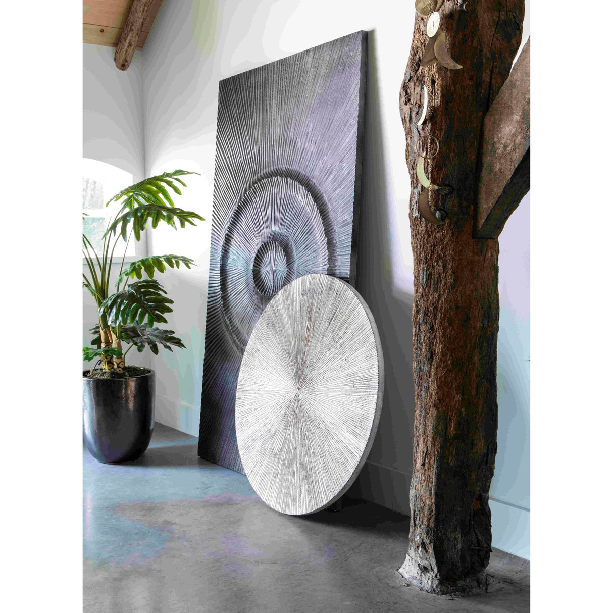 Wandpaneel aus MDF - Holz mit gerippter Struktur & rundem Design S – Zapp | PTMD - Esszett Luxury | Stilvolles Wohnen mit Charakter