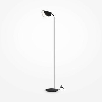 Stehleuchte Schwarzer Metallrahmen, Weißer Acryl - Diffusor, Minimalistisches Design – Mollis | Maytoni - Esszett Luxury | Stilvolles Wohnen mit Charakter