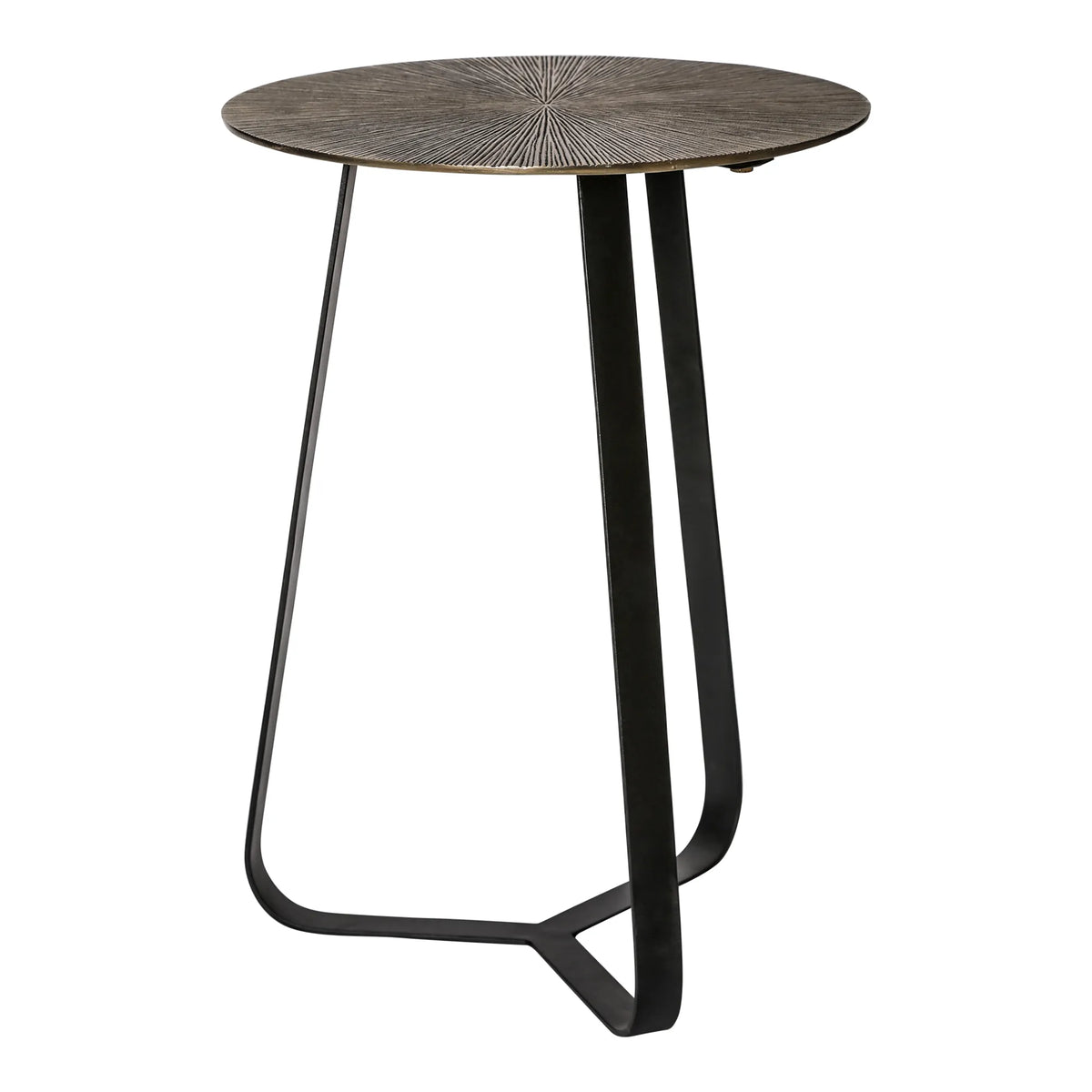 Couchtisch – Goldene Farbe, Aluminium Tischplatte, Eisen Gestell, S – Kae | PTMD