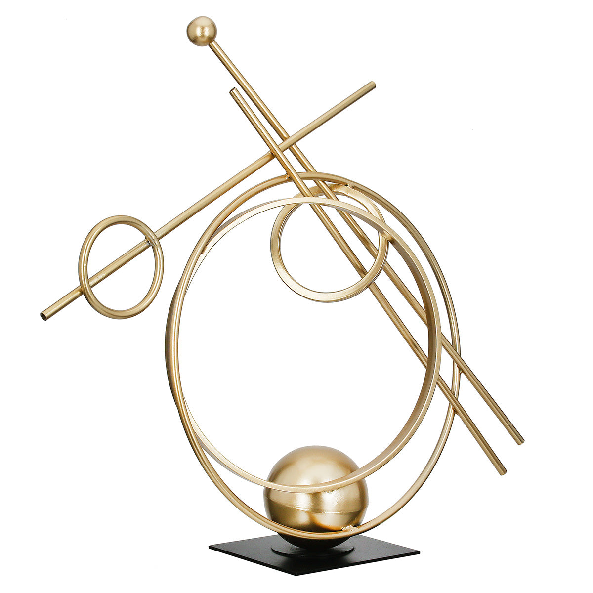 Skulptur – Abstrakte Form, Kreis Design, Goldene Metalloptik - Abstracto | Gilde