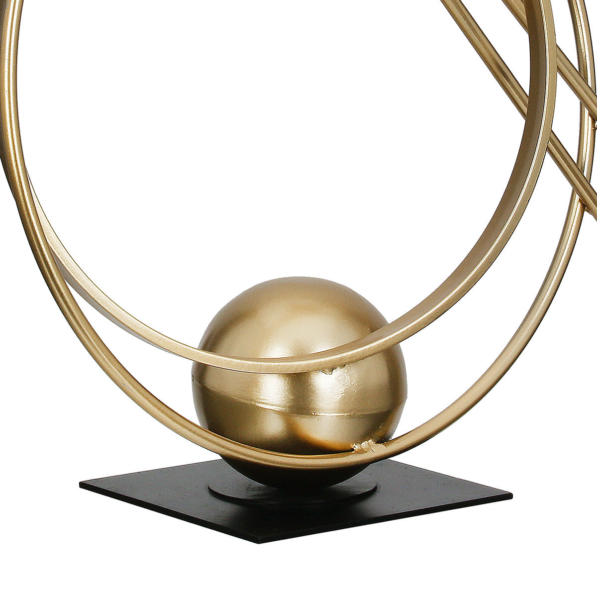 Skulptur – Abstrakte Form, Kreis Design, Goldene Metalloptik - Abstracto | Gilde