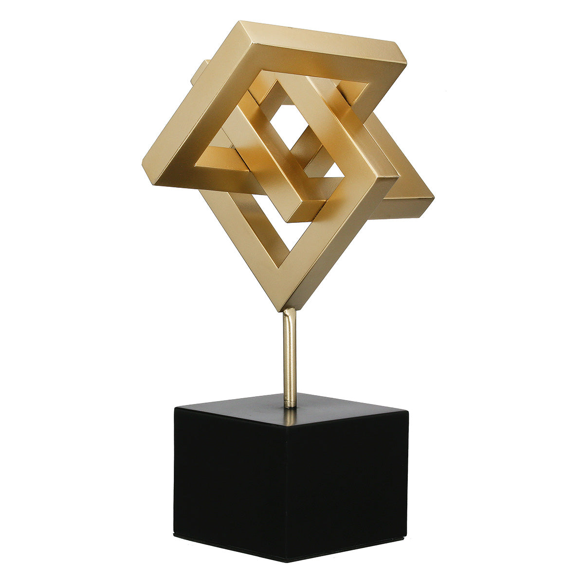 Dekoobjekt – Geometrisches Design, Verschlungene Form, Goldene Metalloptik - Connect | Gilde