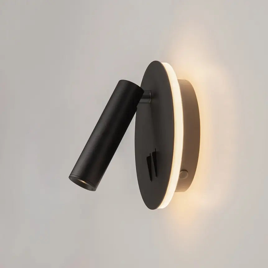 Wandleuchte – Schwarzes Aluminium, IP20 Schutz, Warmweiß, 14 cm Höhe - Ios 176 | Maytoni