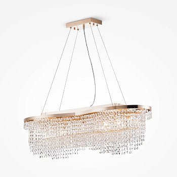 Kronleuchter mit gold‑Metallrahmen Kristall‑Akzenten 7‑Flammig – Toils | Maytoni - Esszett Luxury | Stilvolles Wohnen mit Charakter
