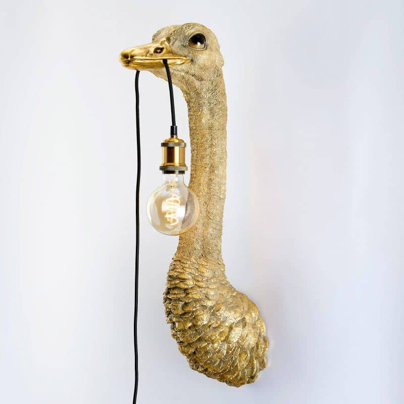 Wall Light – Sculptural Design, Iconic Animal Motif, Polyresin Construction, Antique Gold Finish – Franz Josef | WERNS
