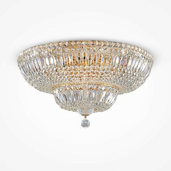Kronleuchter mit Gold‑Metallrahmen Diamantgeschliffene Kristall‑Akzente 16‑flammig – Basfor | Maytoni - Esszett Luxury | Stilvolles Wohnen mit Charakter