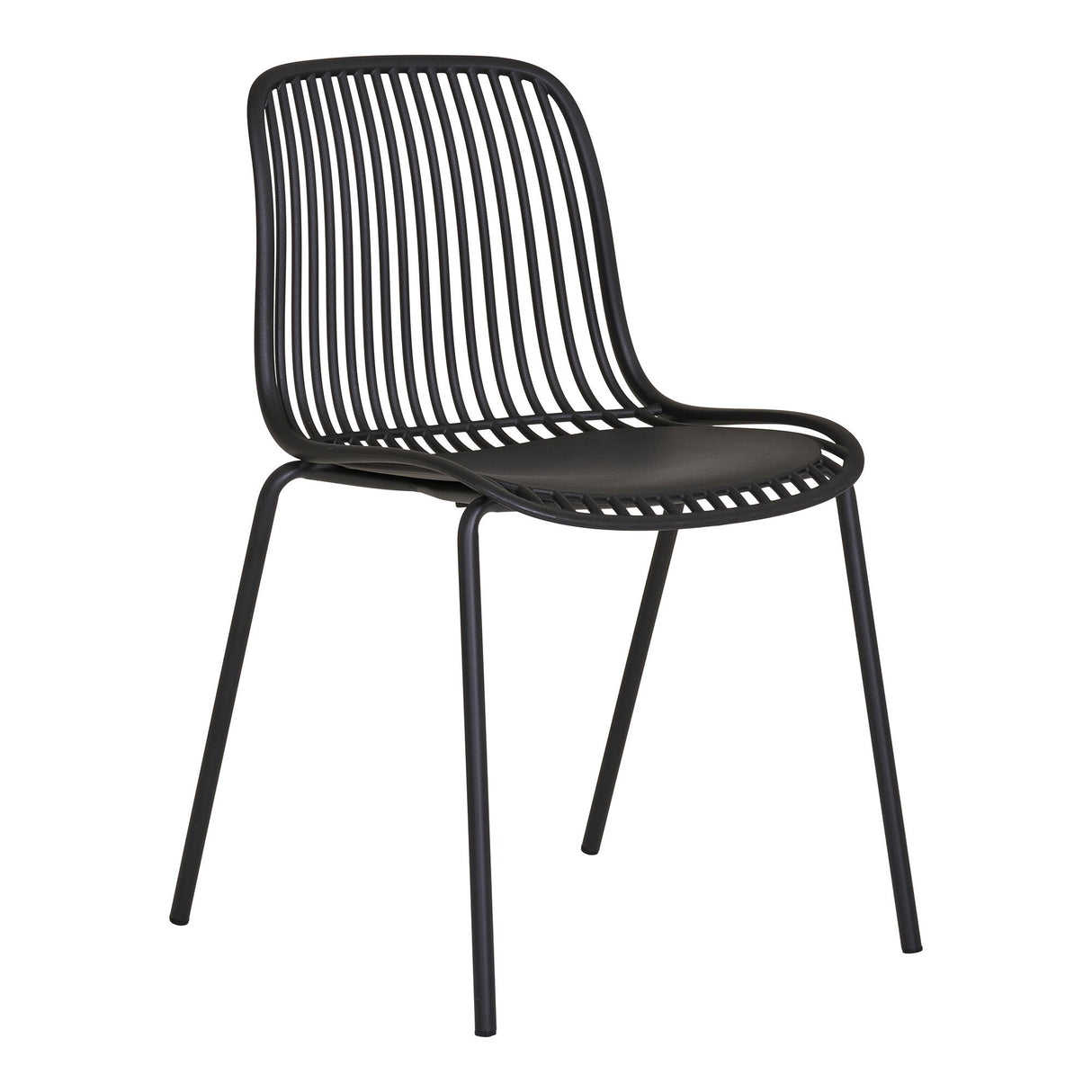 Gartenstuhl – Stapelbar, UV-fest, Schwarzes PP - Branson | House Nordic