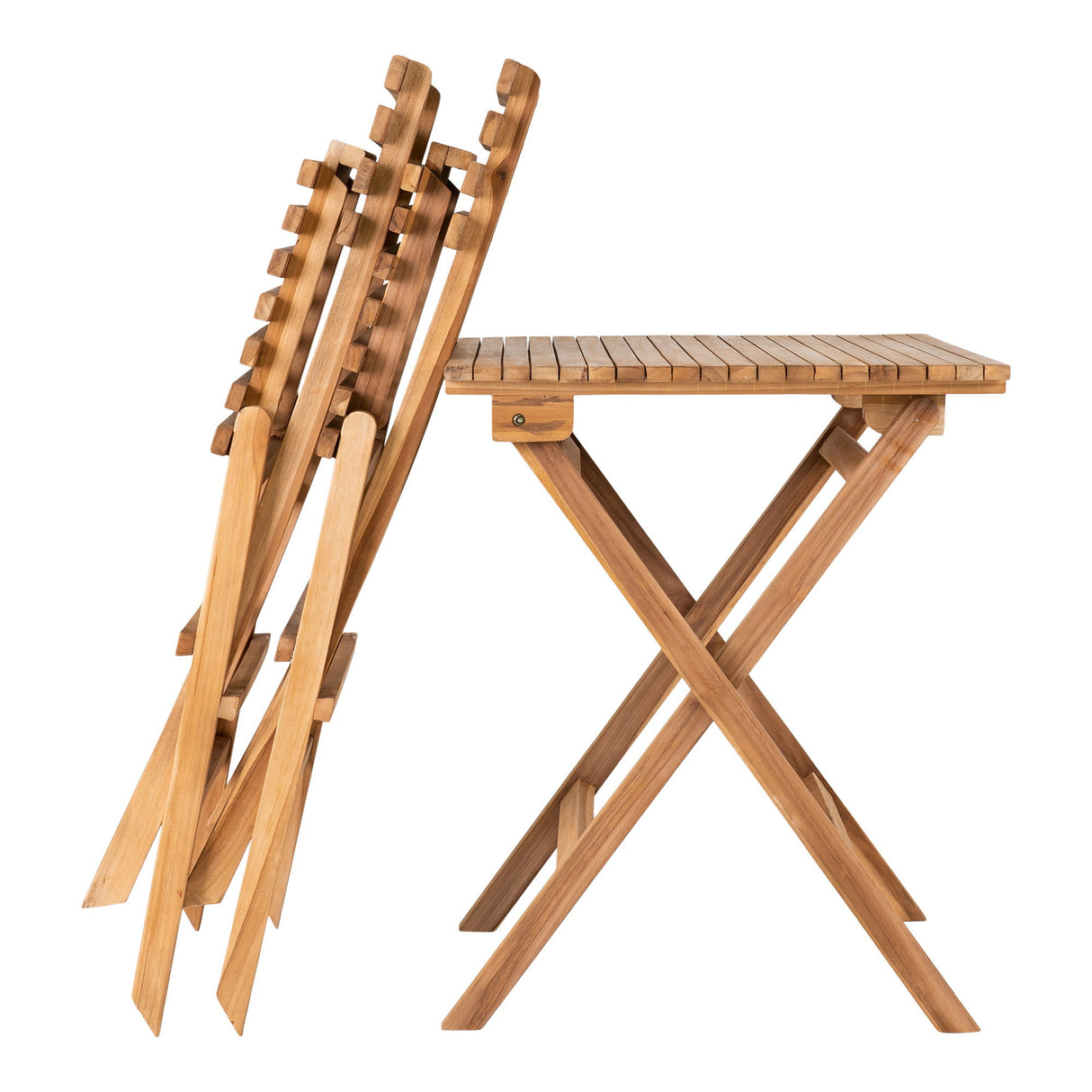 Café-Set – Teak natur, 2 Stühle, 1 Tisch - Cuenca | House Nordic