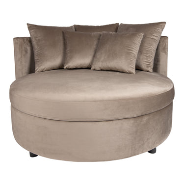 Sessel aus Samtstoff, halbrundes Design, elegante Polsterform – Fayen | PTMD - Esszett Luxury | Stilvolles Wohnen mit Charakter