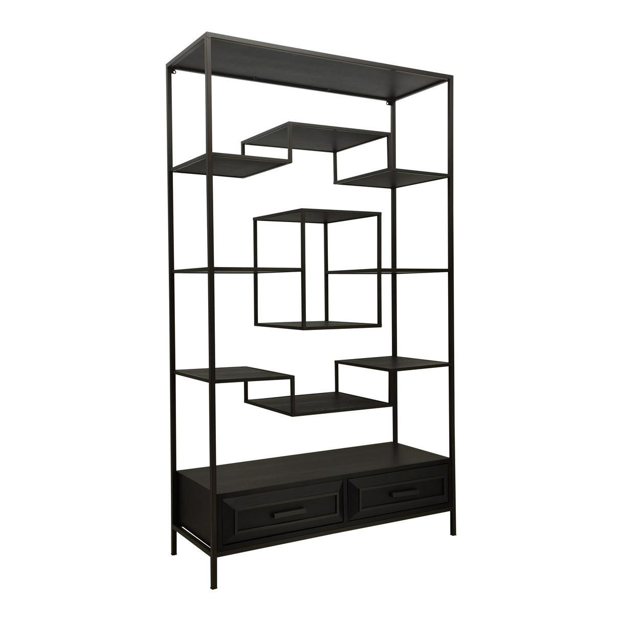Cabinet – black finish, wood material, iron frame – Lixly | PTMD