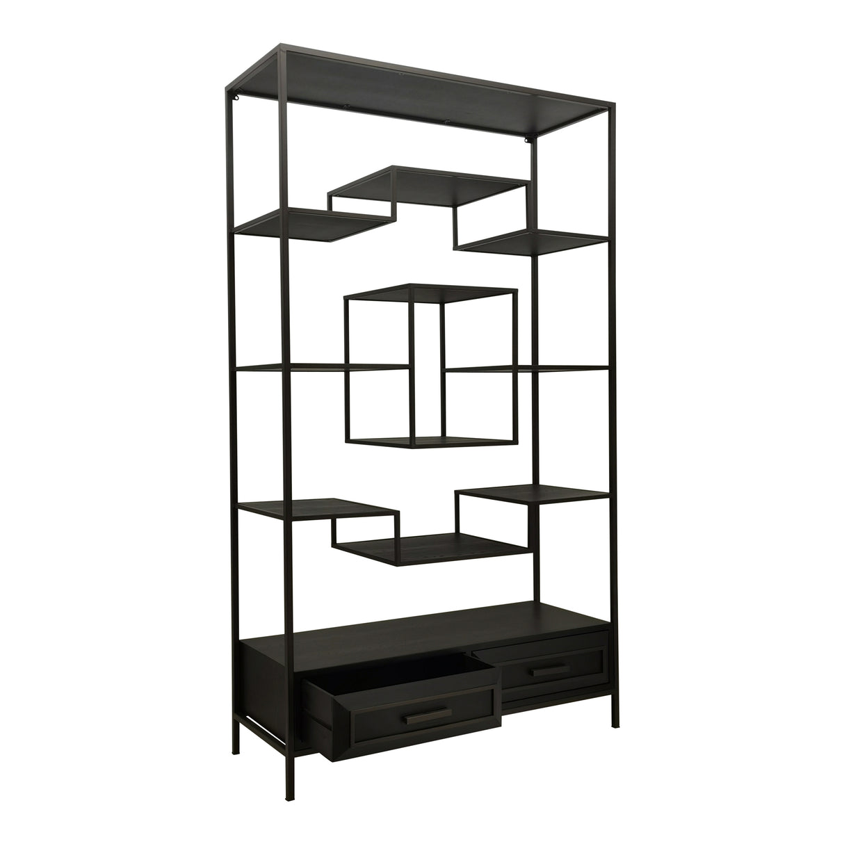 Cabinet – black finish, wood material, iron frame – Lixly | PTMD