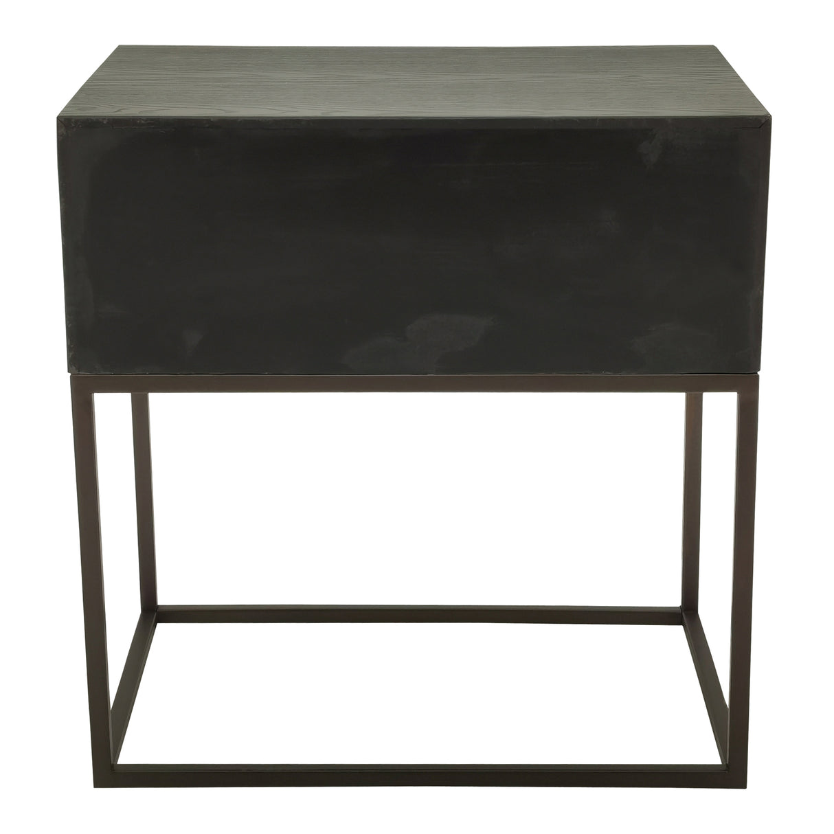 Nachttisch – schwarze Oberfläche, Holz Material, Eisen Gestell – Lixly | PTMD
