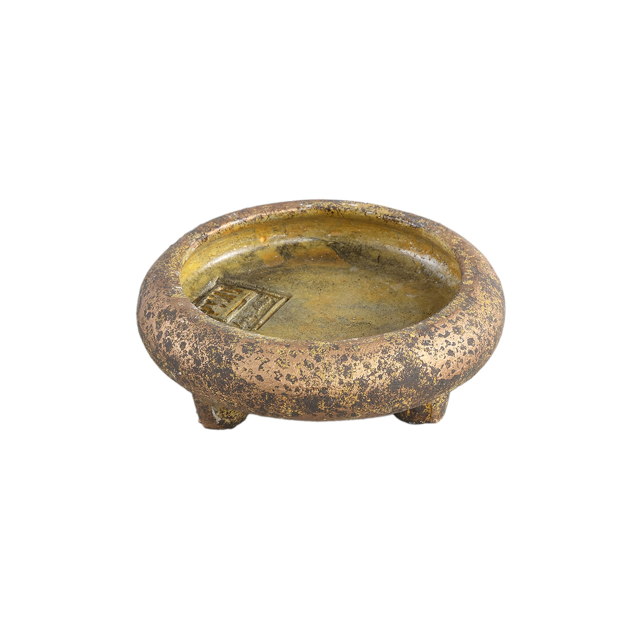 Modern structured metal bowl with decorative relief surface – Tarris | PTMD