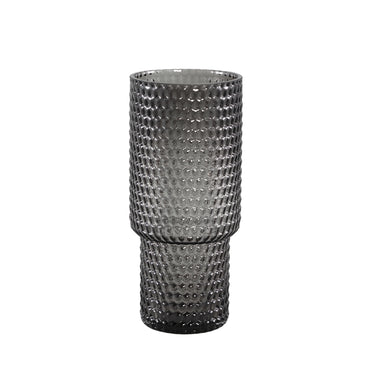 Vase aus Glas mit gerippter Struktur erhöhtem Sockel & dekorativem Formdesign – Archie | PTMD - Esszett Luxury | Stilvolles Wohnen mit Charakter
