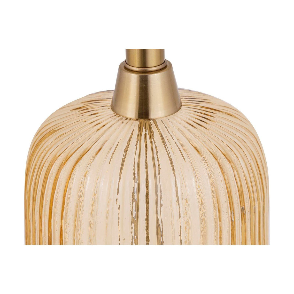 lampe aus Glas, lang, amberfarben mit goldenen Akzenten – Juliet | PTMD - Esszett Luxury | Stilvolles Wohnen mit Charakter