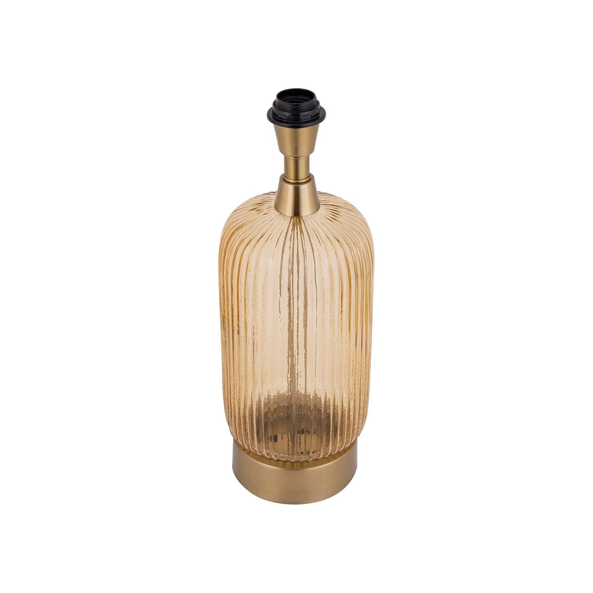 lampe aus Glas, lang, amberfarben mit goldenen Akzenten – Juliet | PTMD - Esszett Luxury | Stilvolles Wohnen mit Charakter