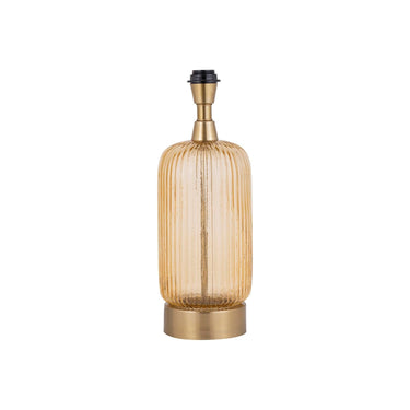 lampe aus Glas, lang, amberfarben mit goldenen Akzenten – Juliet | PTMD - Esszett Luxury | Stilvolles Wohnen mit Charakter