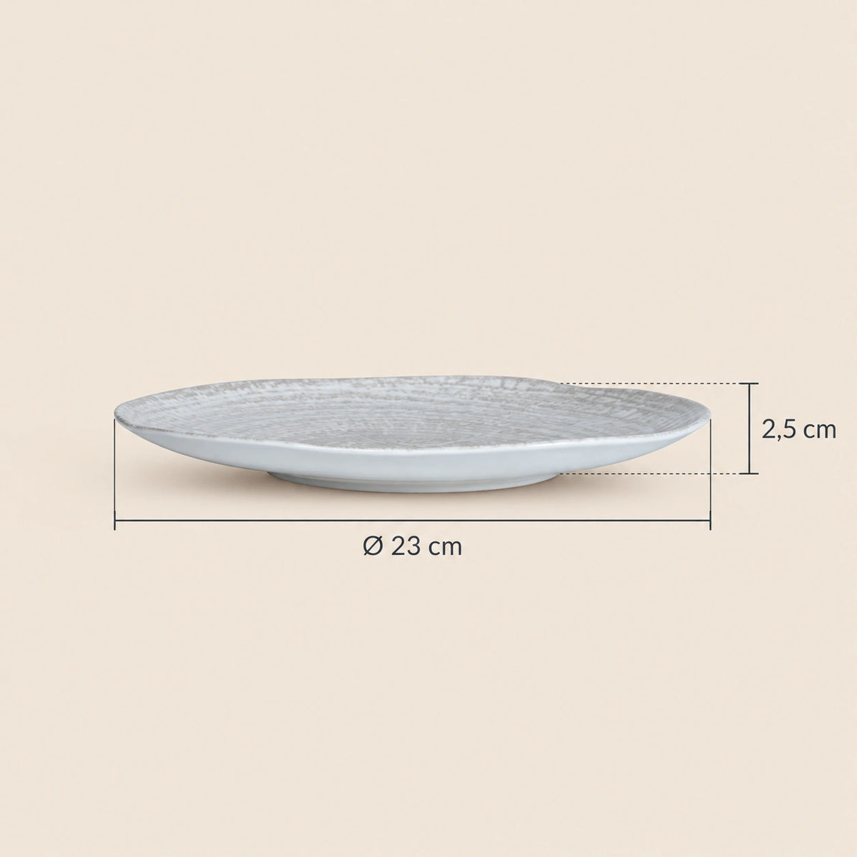 Porcelain plate with round shape, fine glaze & high-quality workmanship S – Kaylaa | PTMD