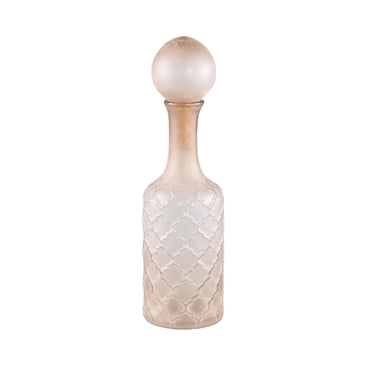 Flasche aus Glas, mattes Finish, rund mit Ball, M – Cianna | PTMD - Esszett Luxury | Stilvolles Wohnen mit Charakter