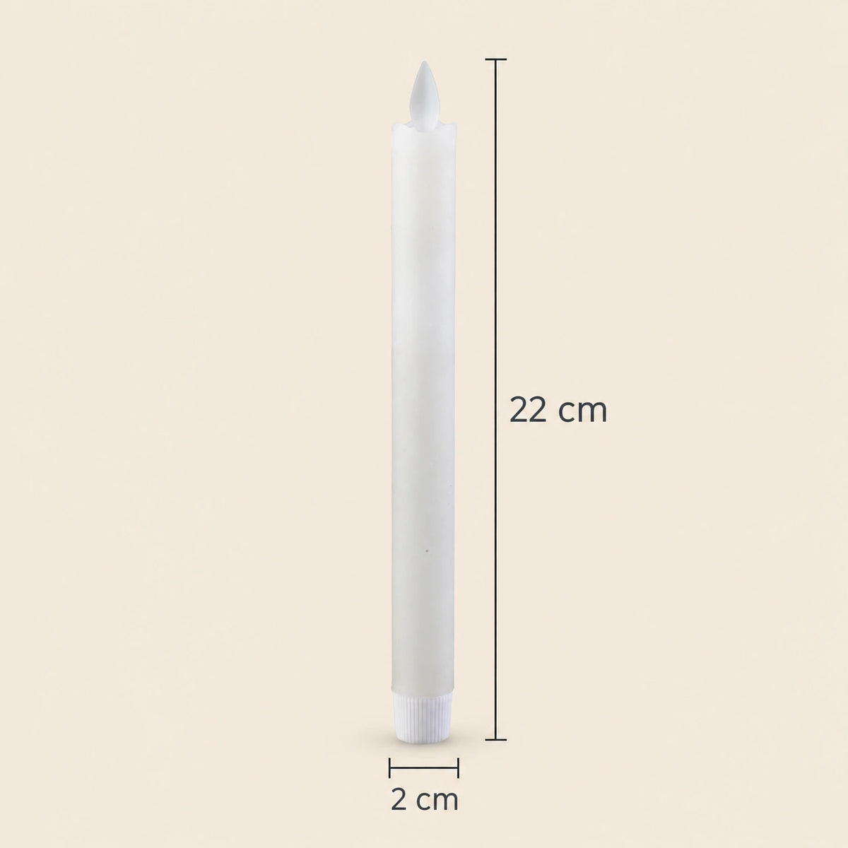 LED taper candle with moving flame and timer function battery operated - Led | PTMD