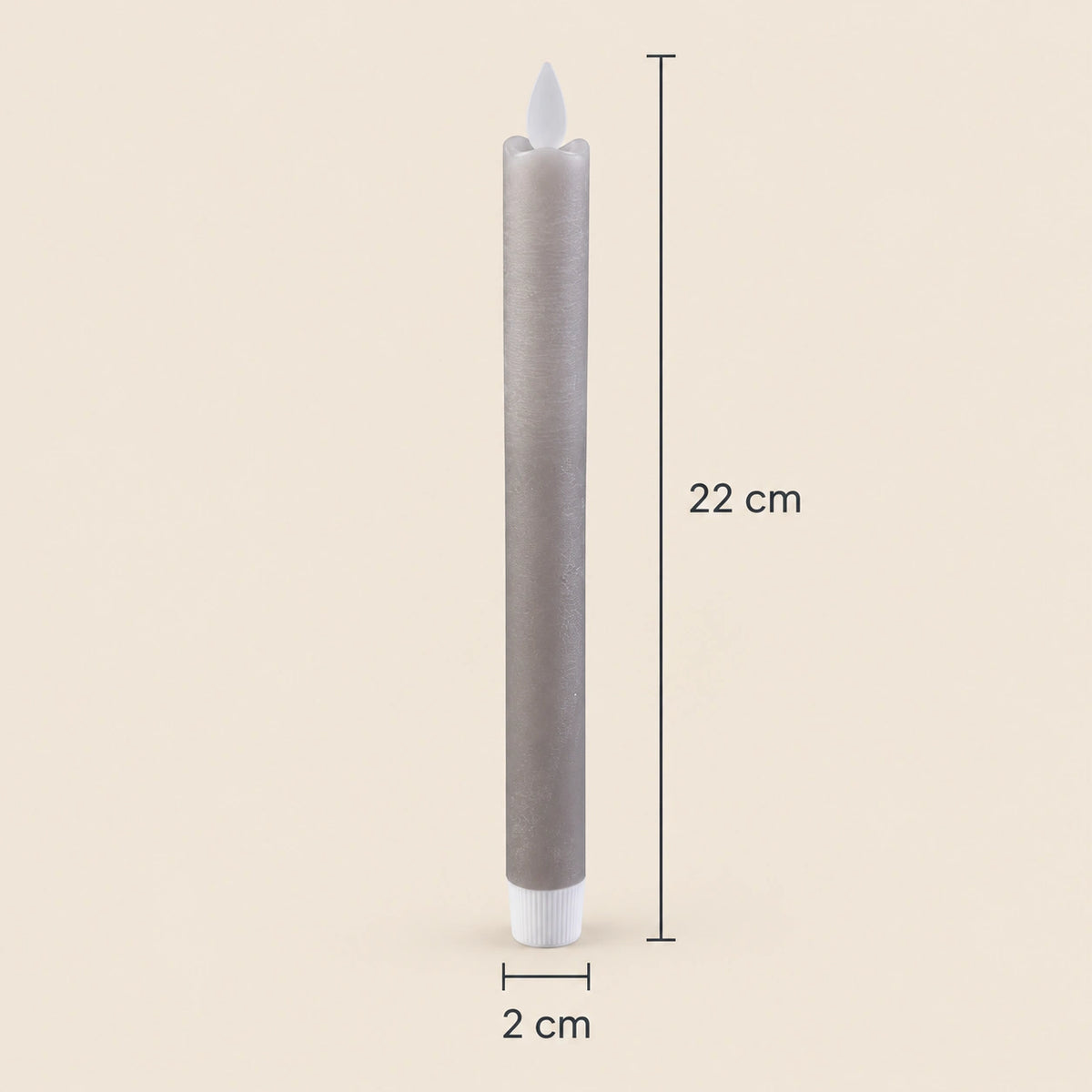 LED taper candle with moving flame and timer function battery operated - Led | PTMD