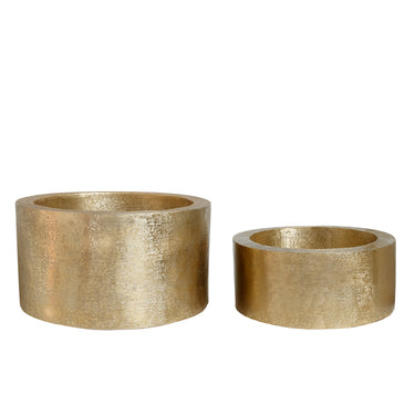 Topf aus Aluminiumblech mit gebürstetem Finish & runder Form – Eviee | PTMD - Esszett Luxury | Stilvolles Wohnen mit Charakter