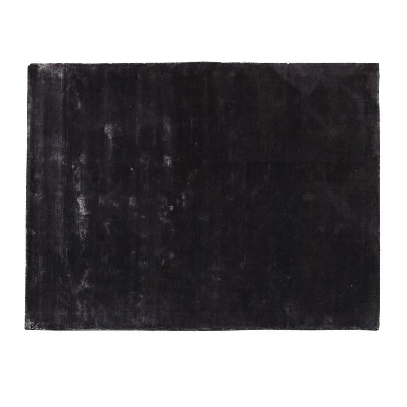Teppich – Viskose, Gewebtes Design, Rechteckige Form, Schwarz XL – Flavia | PTMD