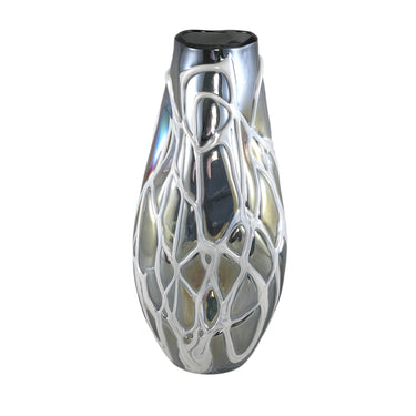 Vase aus massivem Glas mit organischer Form & dekorativer Oberflächenstruktur L – Conck | PTMD - Esszett Luxury | Stilvolles Wohnen mit Charakter