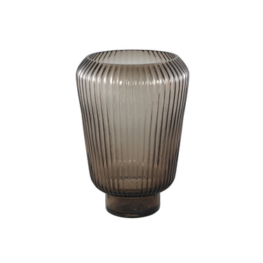 Vase aus massivem Glas, gerippte Struktur, rundes Design – Joyca L | PTMD - Esszett Luxury | Stilvolles Wohnen mit Charakter