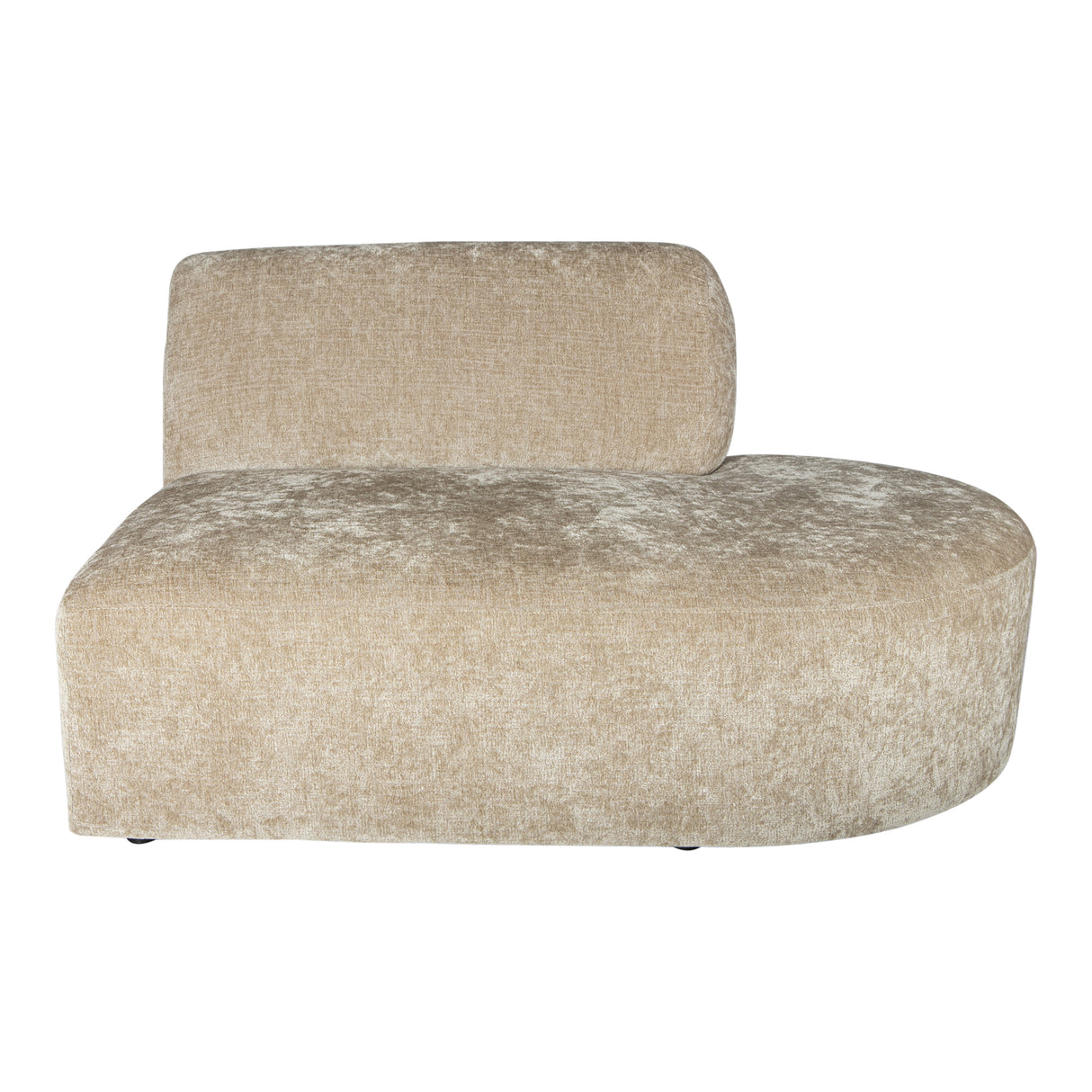 Sofa – creme Oberfläche, Stoff Bezug, rechte Ottomane – Lujo | PTMD