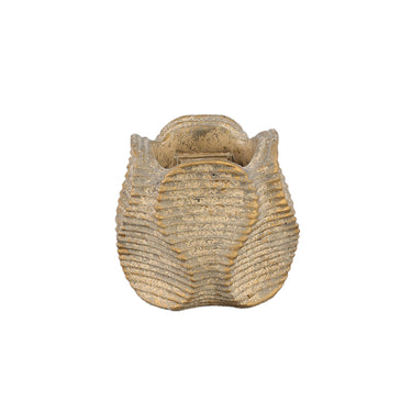 Topf aus Zement mit gewelltem Rillenmuster XS – Waxy | PTMD - Esszett Luxury | Stilvolles Wohnen mit Charakter
