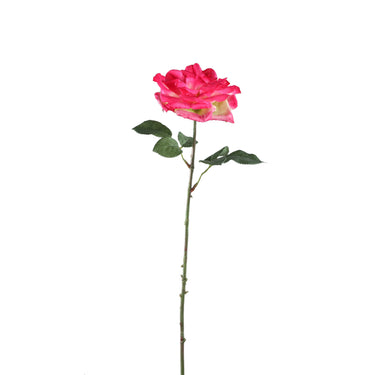 Kunstblume aus Polyester & Stoff mit Rosenspray und Blattdetails – Rose Flower | PTMD - Esszett Luxury | Stilvolles Wohnen mit Charakter