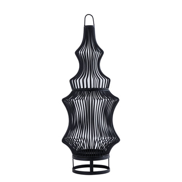Kerzenhalter Schwarz aus Eisen mit rundem Drahtdesign – Tobin | PTMD - Esszett Luxury | Stilvolles Wohnen mit Charakter