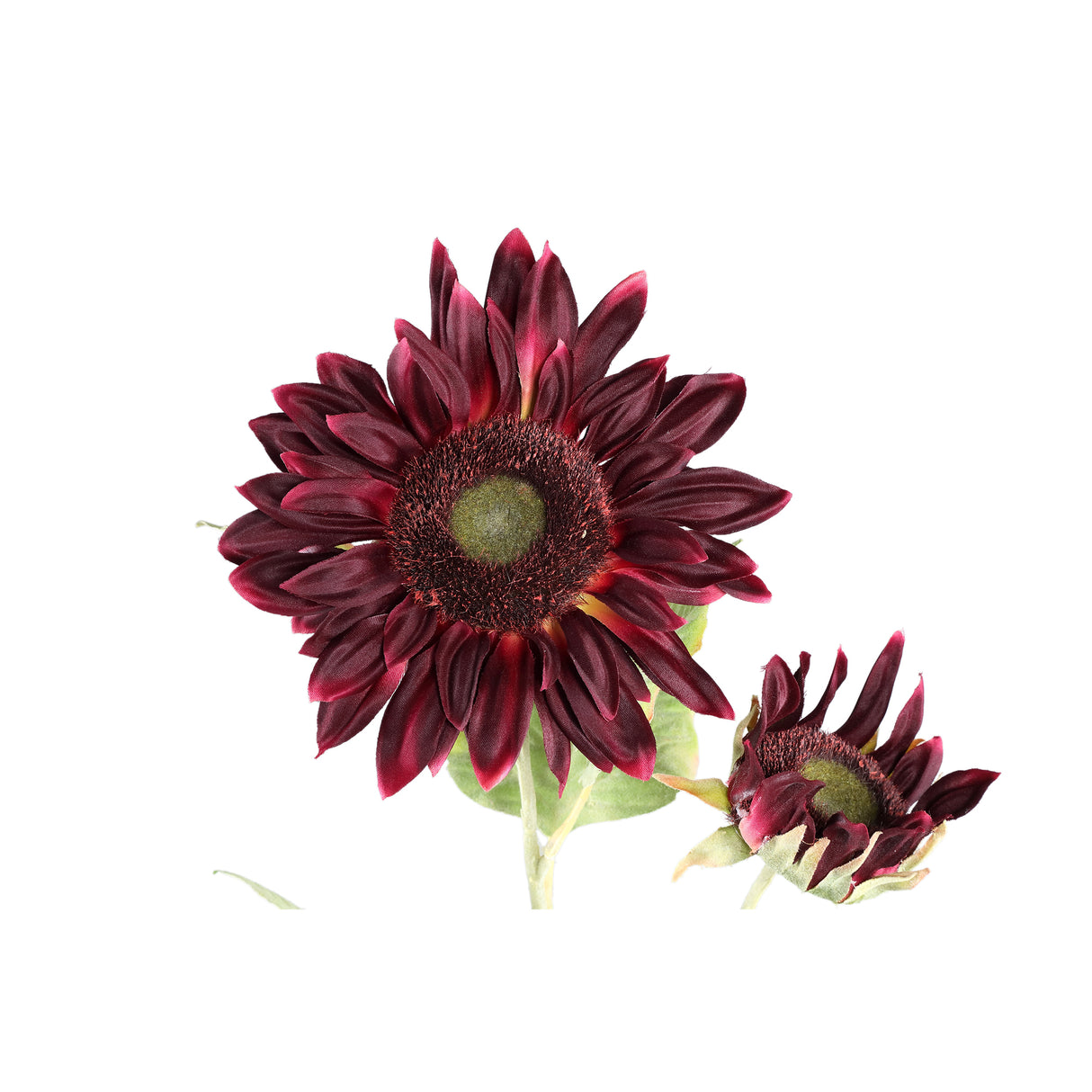 Garden Flower - Burgundy Sunflower, Fabric Flowers, Iron Metal, S | PTMD