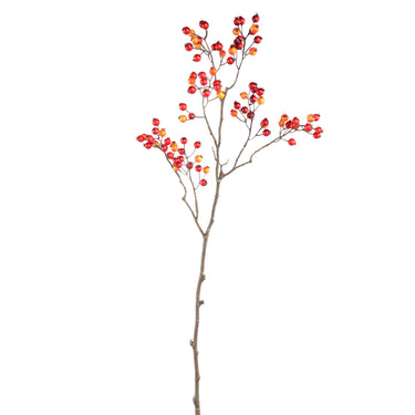 Kunstzweig aus Kunststoff & Metall mit Hagebutten und verzweigter Struktur – Berry Plant | PTMD - Esszett Luxury | Stilvolles Wohnen mit Charakter