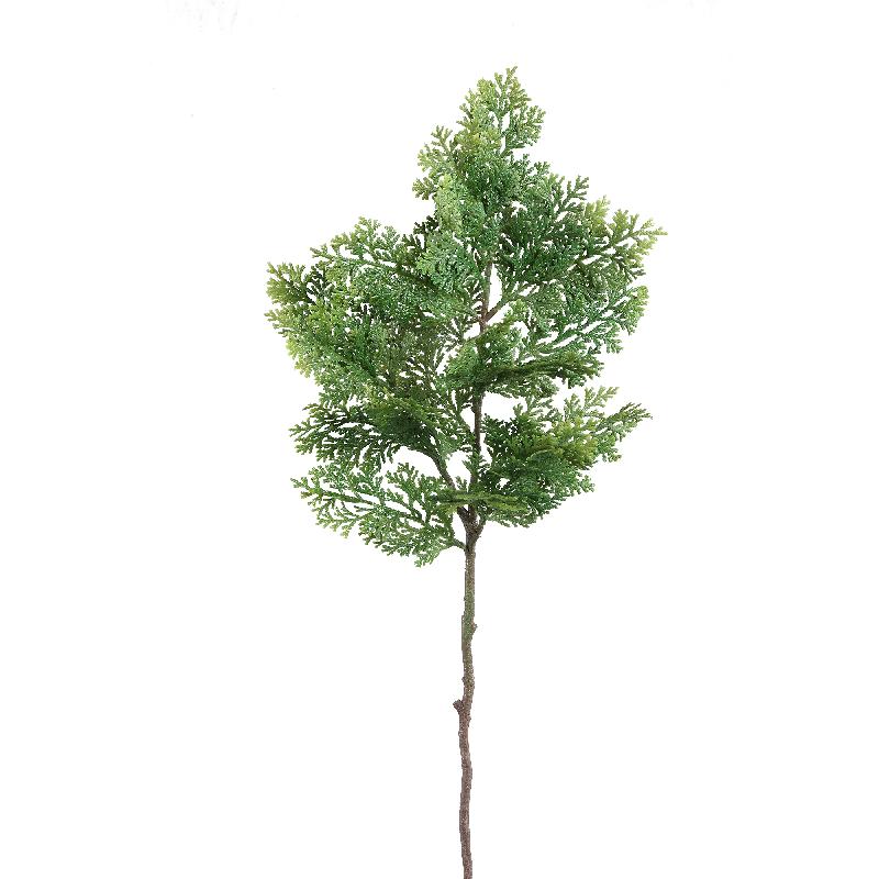 Artificial Twig - Green Juniper Branch Spray, Polyester, Coated Surface | PTMD