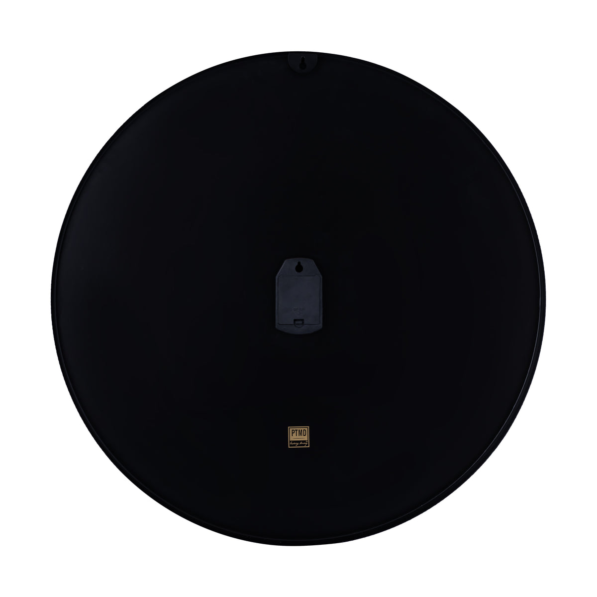 Wall Clock - Iron Metal, Round Design, Square Texture, Handmade, Black, L – Emmett | PTMD