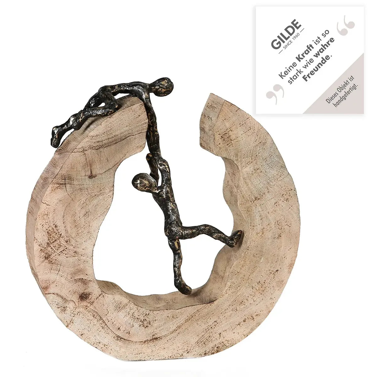 Skulptur – Symbolische Teamarbeit, Kletternde Figuren, Runde Formgebung, 30 cm - Teamwork | Gilde