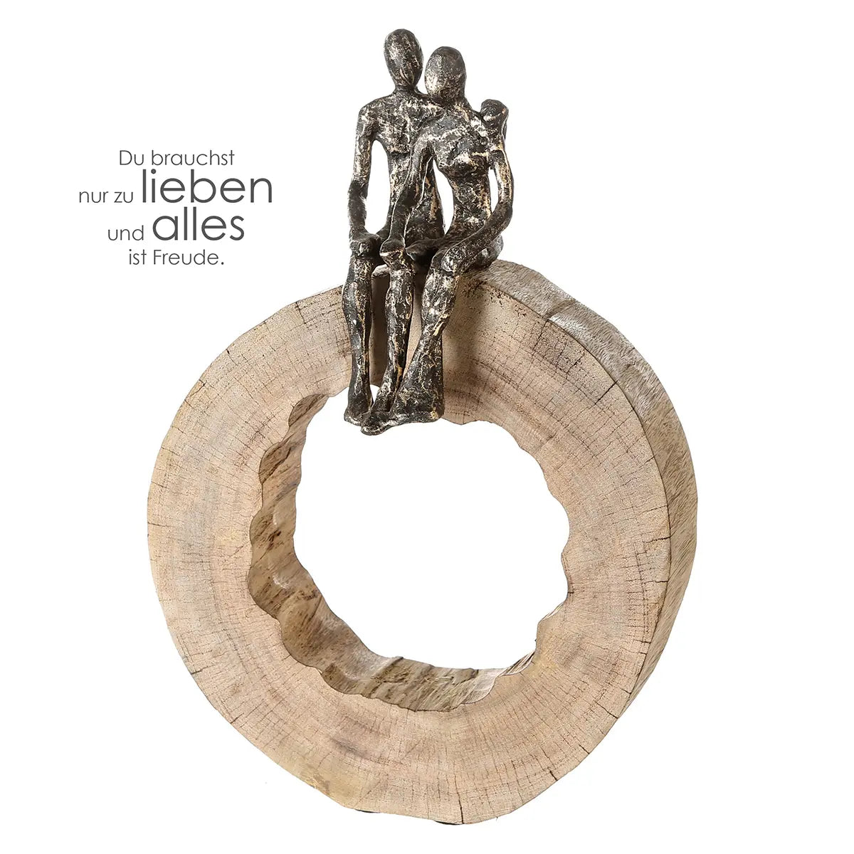 Skulptur – Liebevolle Verbundenheit, Zeitlose Symbolik, Bronzeakzente, 39 cm - Together | Gilde