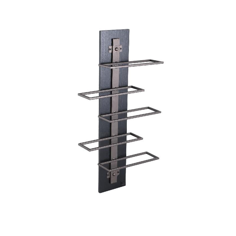 Weinregal – Eisen, Wandmontage, Ebenen-Design, braun, 5 Flaschen, S – Brendan | PTMD
