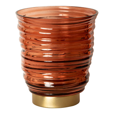 Windlicht aus Glas & Eisen mit Rillenstruktur & Swirl - Design S – Lane | PTMD - Esszett Luxury | Stilvolles Wohnen mit Charakter