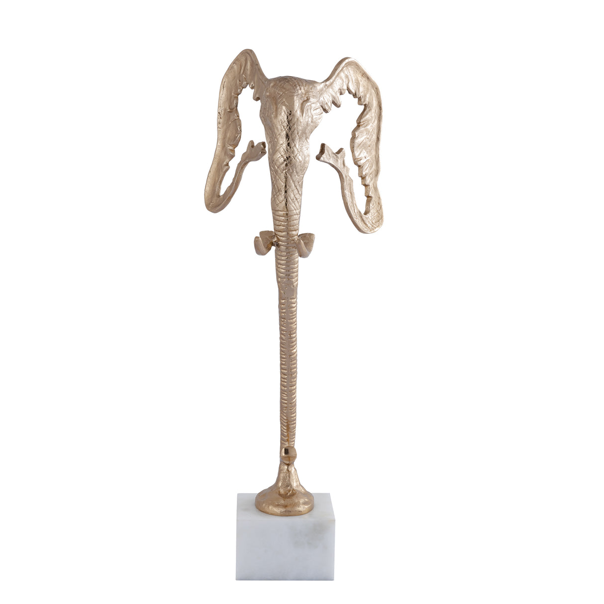 Champagne Marble Elephant Statue on Pedestal Size L – Horton | PTMD