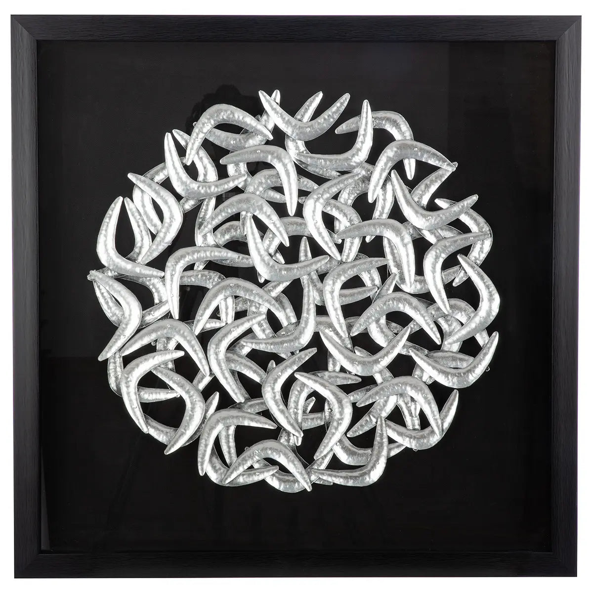 Wandbild – Glänzende Metalloptik, Kunststoffmaterial, Silberfarbene Akzente, 60 cm - Salerno | Gilde
