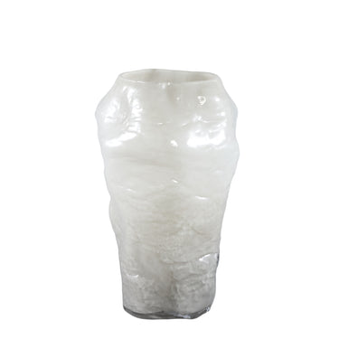 Vase aus massivem Glas, rundes Design, unregelmäßige Form – Riley | PTMD - Esszett Luxury | Stilvolles Wohnen mit Charakter