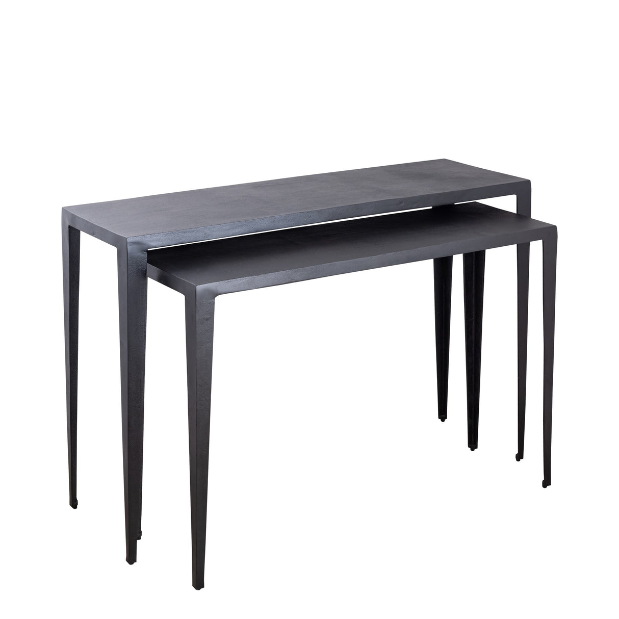 Beistelltisch aus Aluminium mit Struktur rechteckigem Design & handveredeltem Finish – Rivva | PTMD - Esszett Luxury | Stilvolles Wohnen mit Charakter